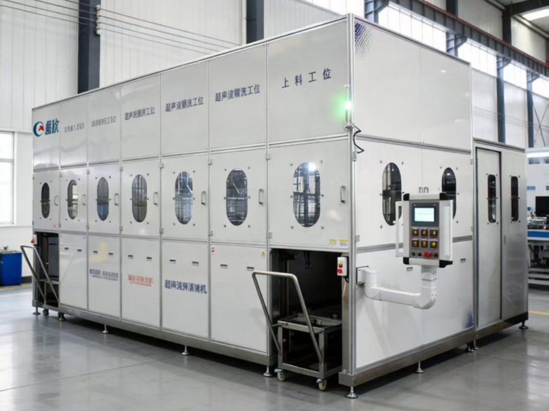 鋁件全自動(dòng)多工位超聲波清洗烘干線-(1)